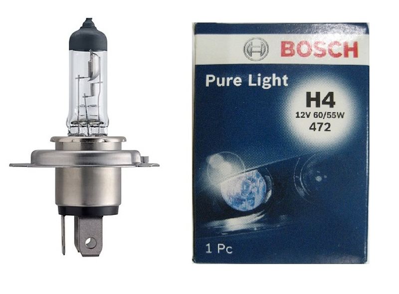 Лампа накаливания BOSCH 12v 60/55w H4
