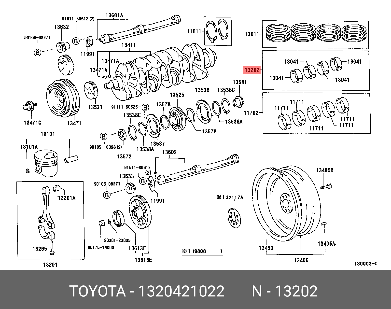 WILL CYPHA 200209 - 200507, BEARING SET, CONNECTING ROD