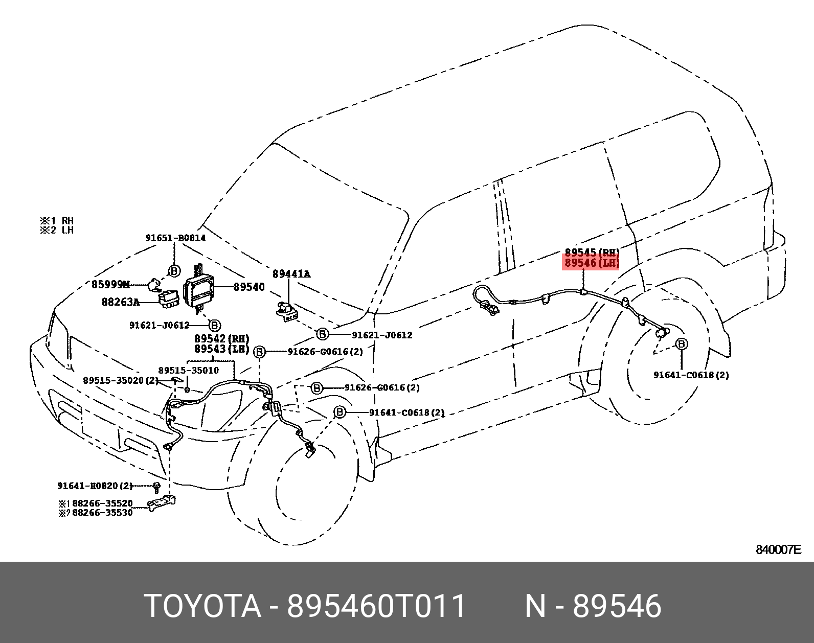 Купить запчасть датчик абс 895460T011 TOYOTA в Санкт-Петербурге