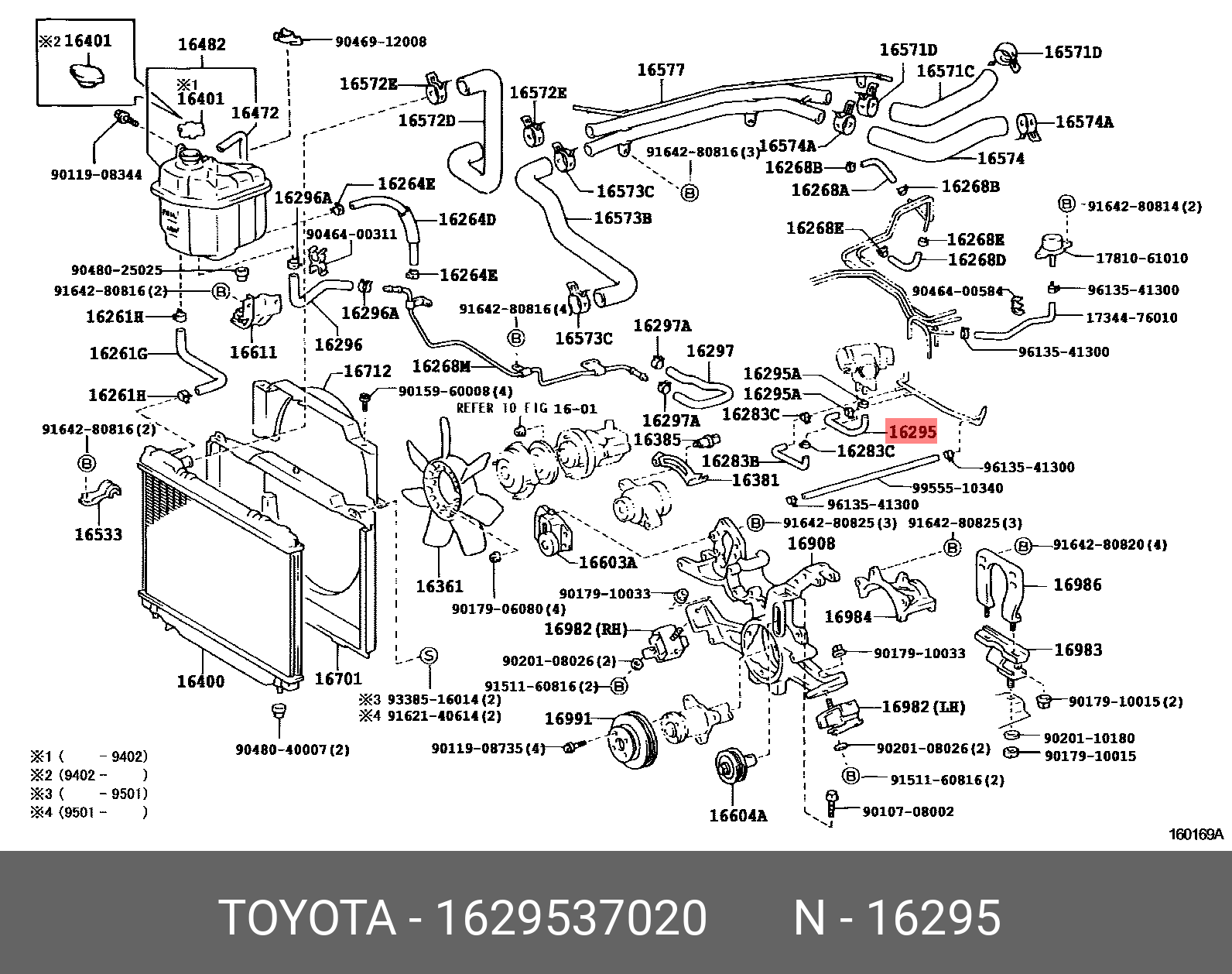 PRIUS 201511 -, HOSE, WATER BY-PASS, NO.7