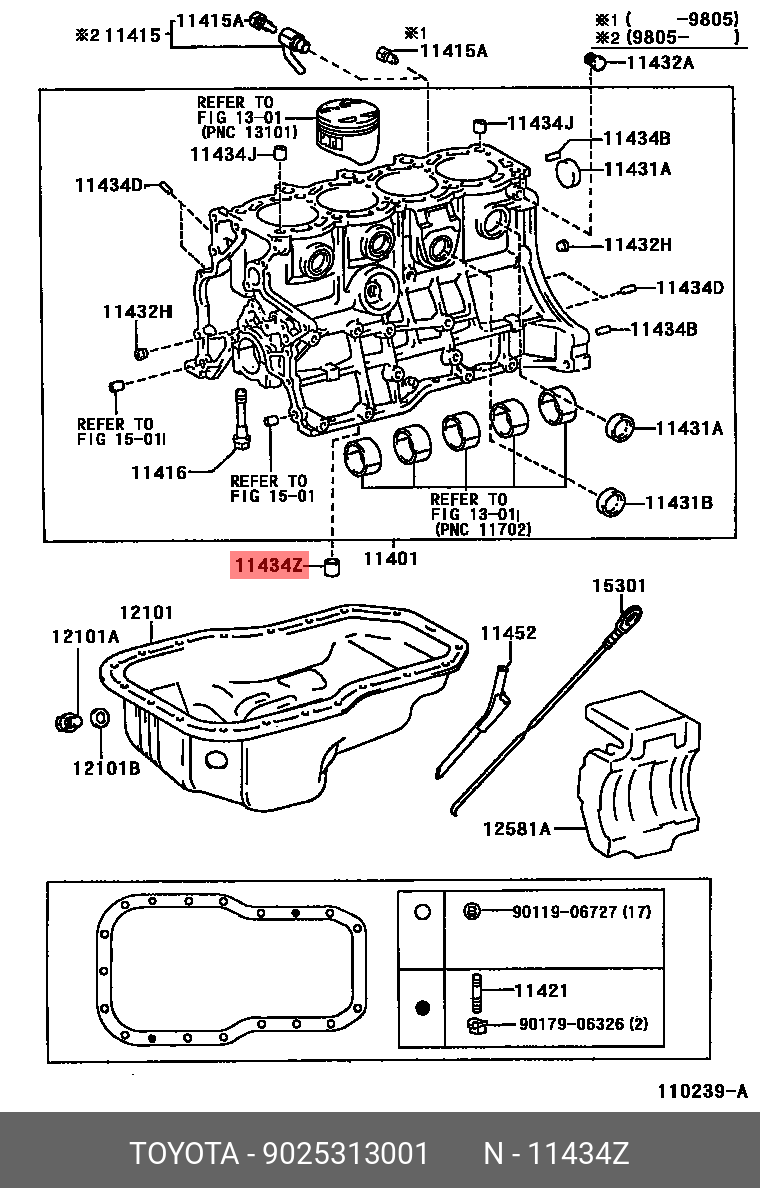 9025313001, COROLLA 201908-, MZEA12, NRE210, ZRE212, ZWE21#, PIN, RING (FOR CYLINDER HEAD SET)