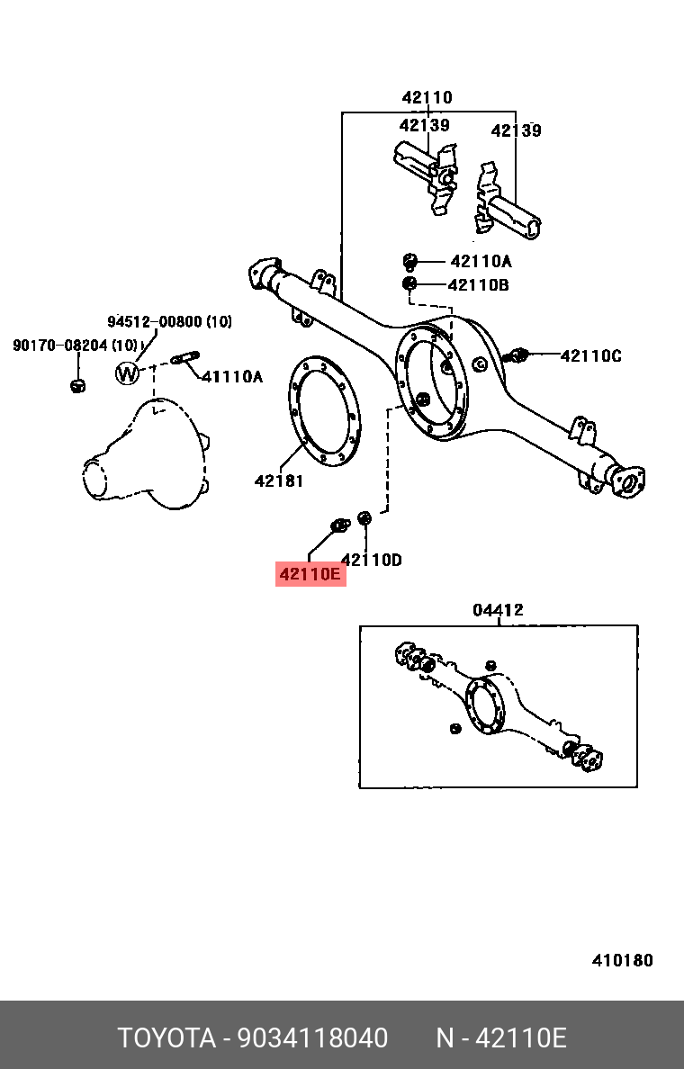 9034118040 GENUINE TOYOTA LAND CRUISER 201408 201507, PLUG (FOR REAR AXLE HOUSING DRAIN