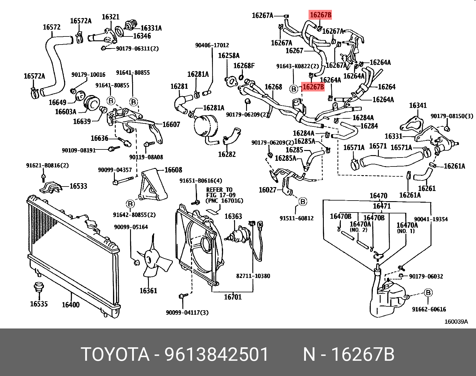 CAMRY HYBRID 201108 - 201704, CLIP OR CLAMP (FOR HEATER WATER HOSE)