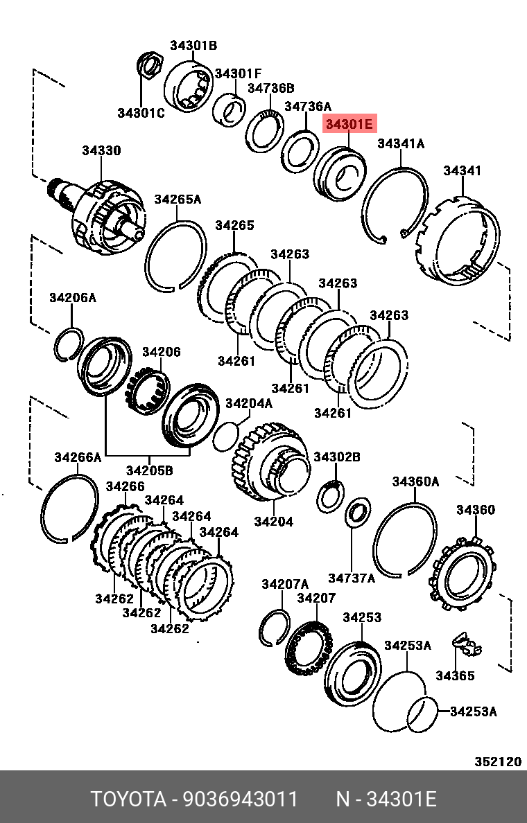CELICA 199908 - 200604, BEARING, TAPERED ROLLER (FOR UNDERDRIVE)