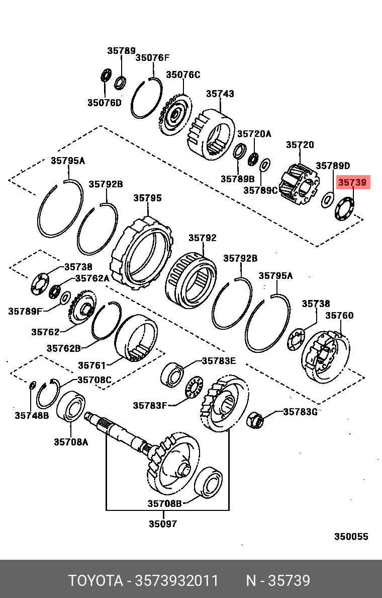 COROLLA 198305 - 198704, WASHER, PLANETARY CARRIER THRUST, NO.3