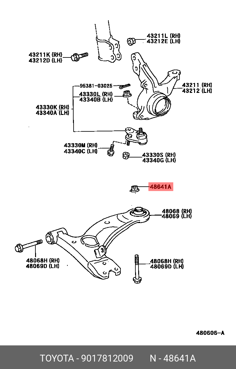WILL CYPHA 200209 - 200507, NUT(FOR SUSPENSION LOWER ARM SHAFT)