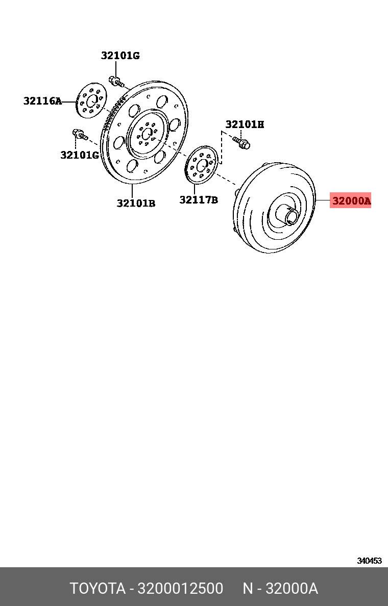 3200012500 GENUINE TOYOTA 3200012500, COROLLA CROSS 202108 , ZSG10