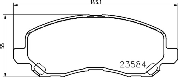 колодки тормозные передние (144,9*55,1) Citroen C4 11-, Mitsubishi ASX 10-, Lancer IX, X 03-, Outlander I-III 03-