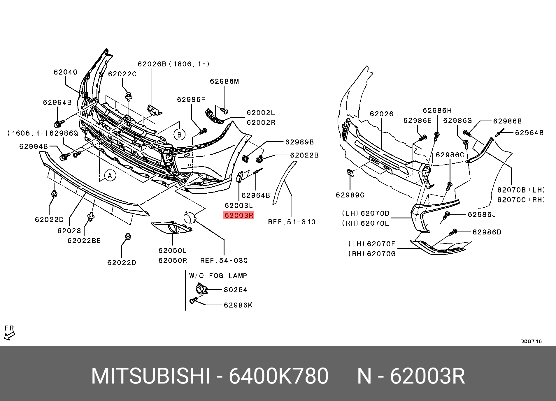 Genuine OE Plug Plastic 6400K780 For Mitsubishi 6400-K780 | eBay