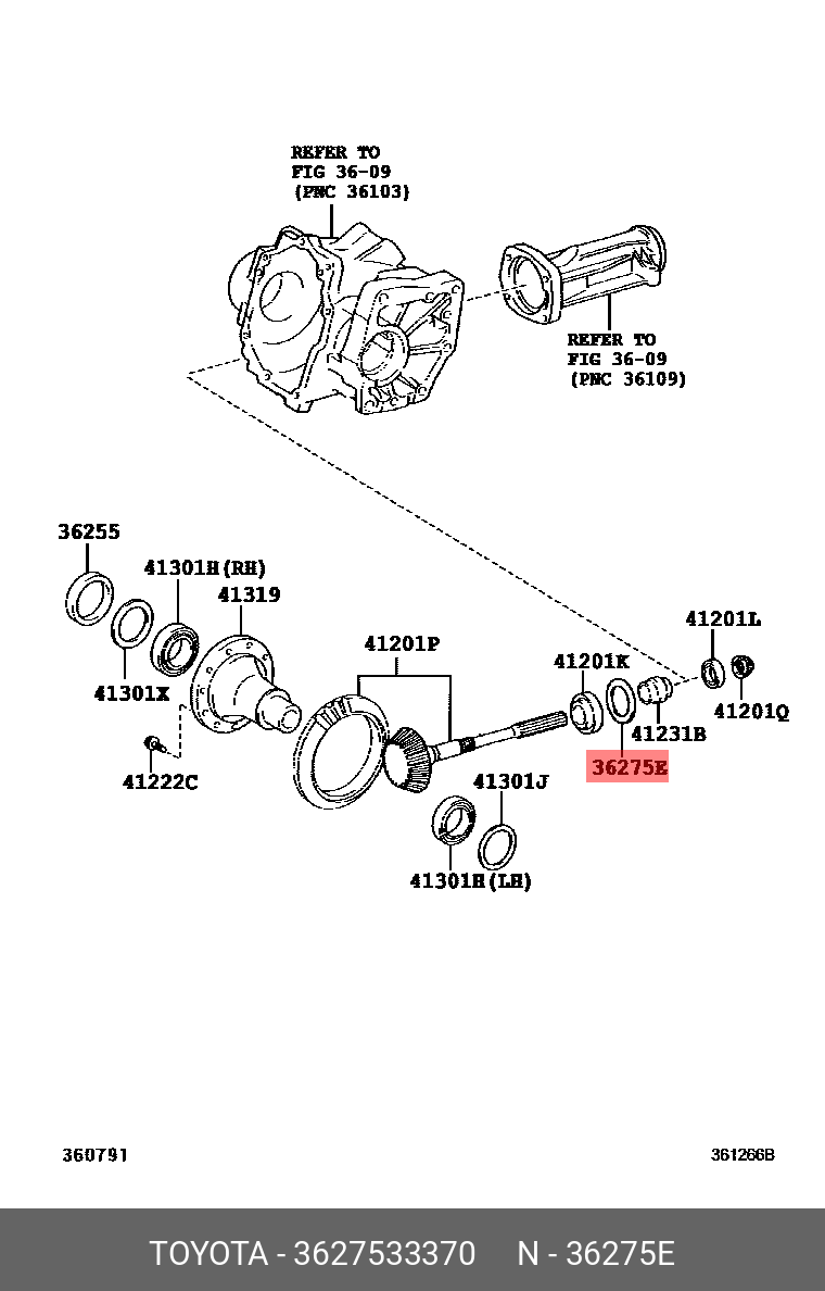 CAMRY 200601 - 201108, WASHER, TRANSFER OUTPUT SHAFT