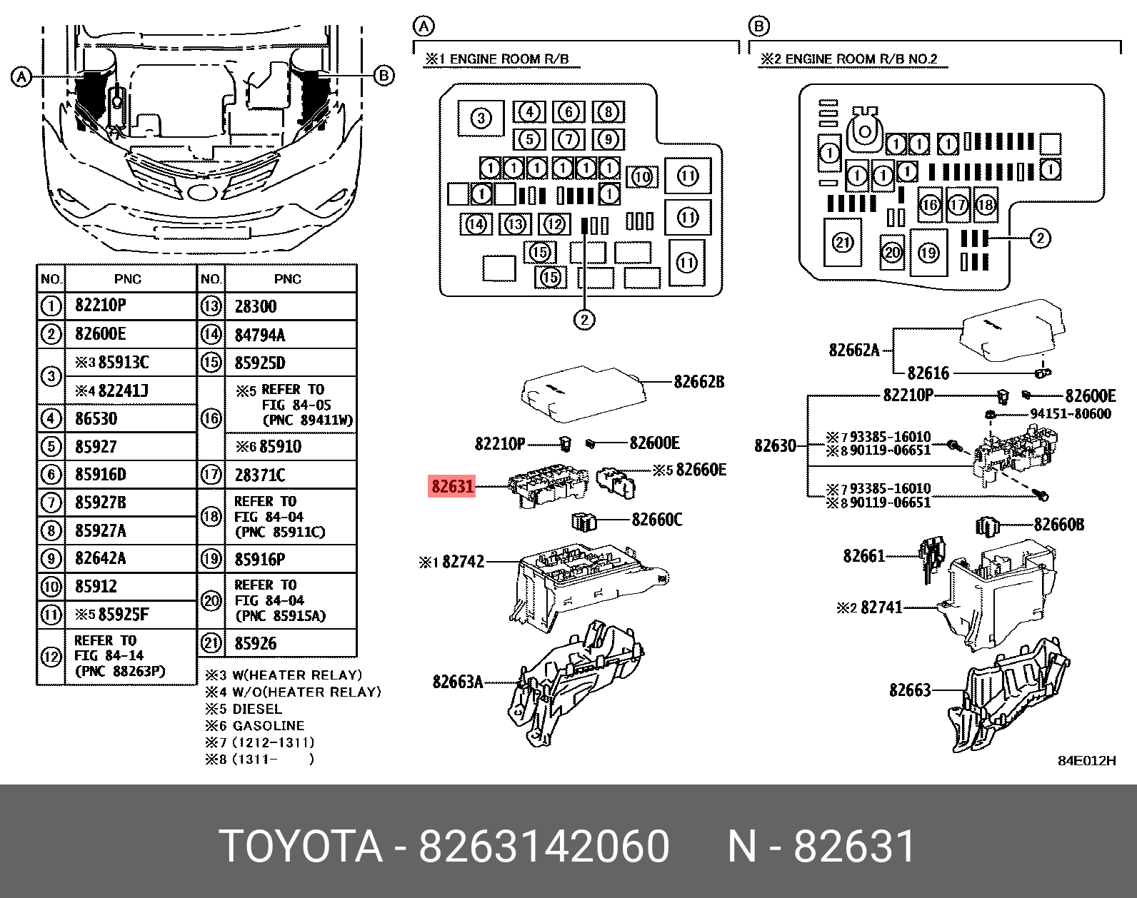 TOYOTA HARRIER 201312 - 202005 GENUINE PARTS