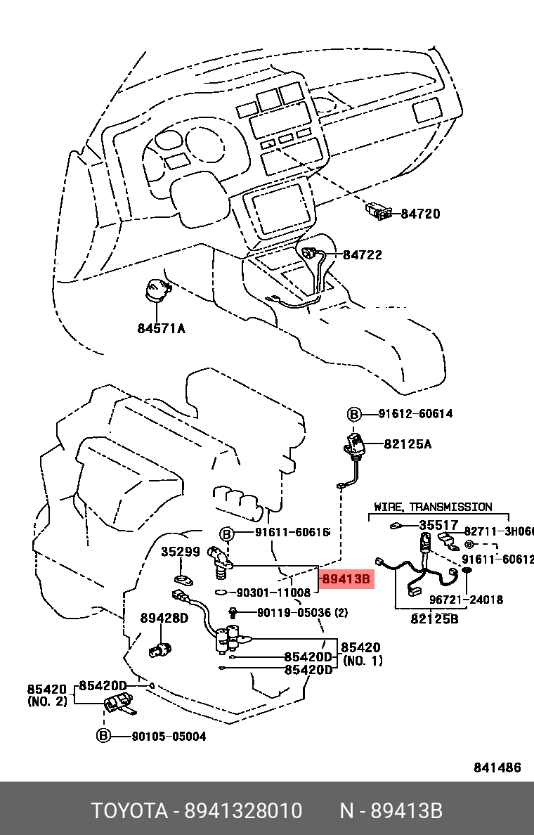 89413-28010 GENUINE TOYOTA 8941328010, HARRIER/ HYBRID 201312-202005 ...