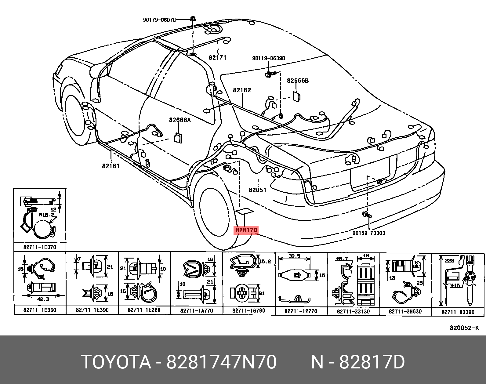 PRIUS 201511 -, PROTECTOR, WIRING HARNESS, NO.4