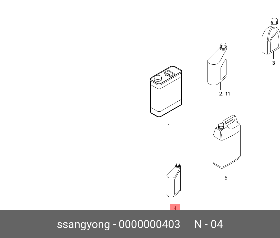 BRAKE FLUID Ssang Yong 0000000403