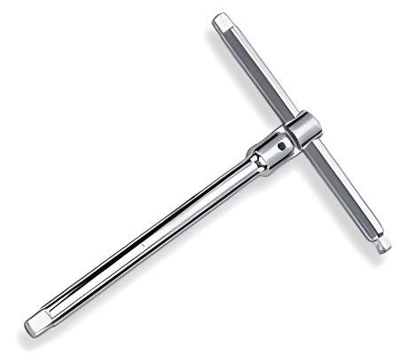 S43H210 Удлинитель Т-образный трехсторонний 1/4",3/8",1/2"DR, 250-200 мм