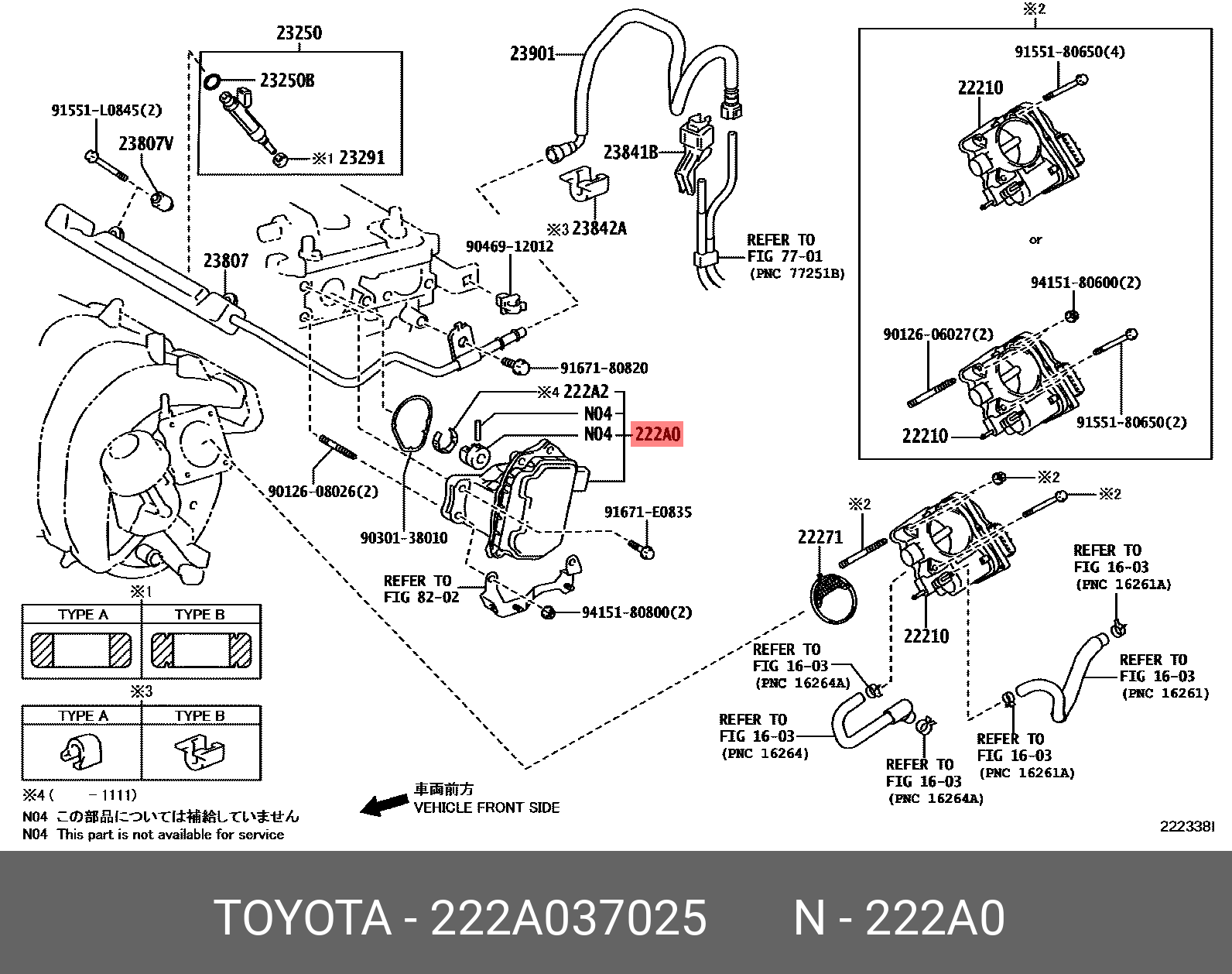 222A0-37025 GENUINE TOYOTA 222A037025, HARRIER/ HYBRID 201312-202005,  ASU6#, AVU65, ZSU6#, CONTROLLER ASSY, CONTINUOUSLY VARIABLE VALVE LIFT |  ONN TAT AUTO PARTS