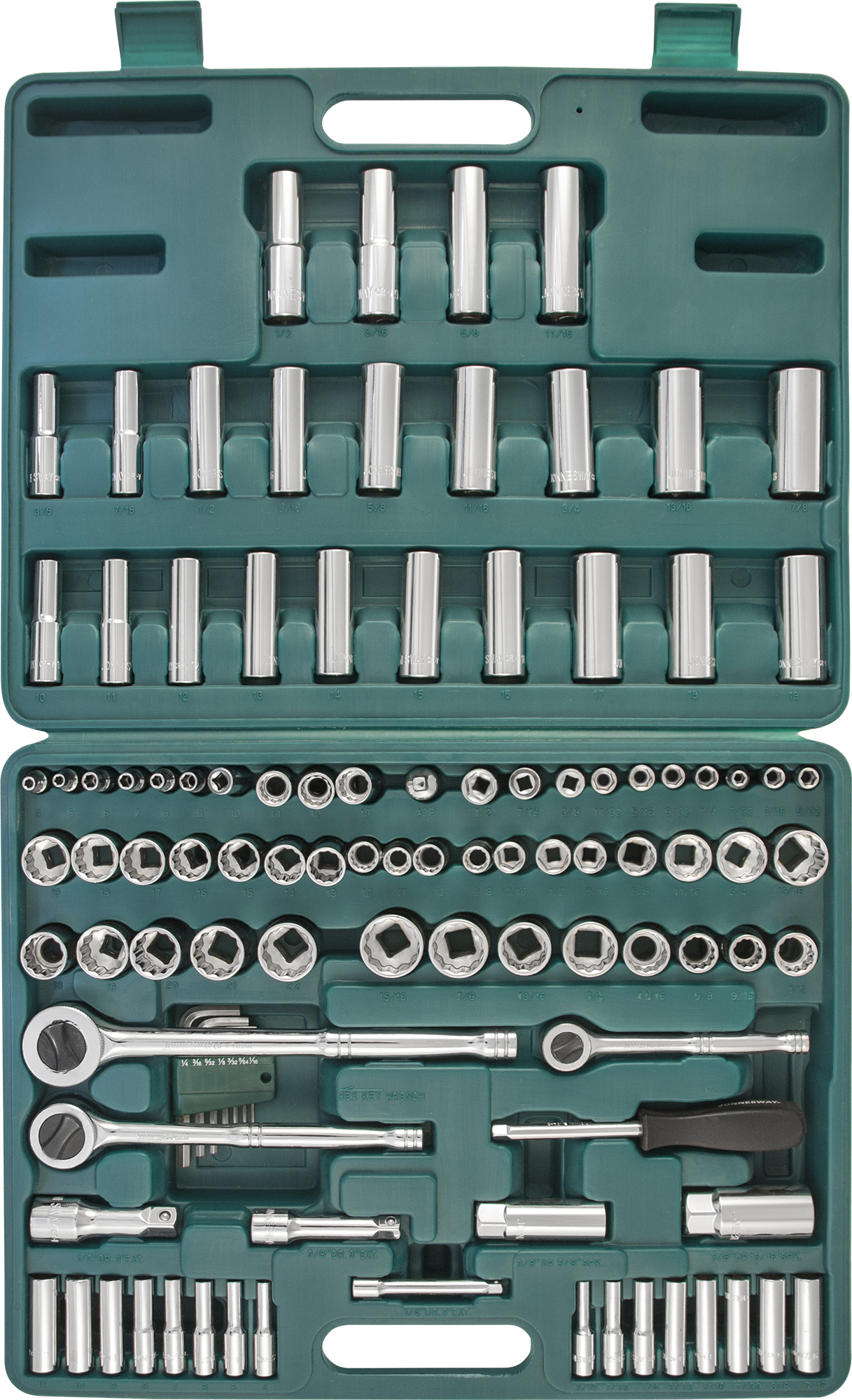 S05H48107S Набор инструмента универсальный 1/4", 3/8" и 1/2"DR, 107 предметов