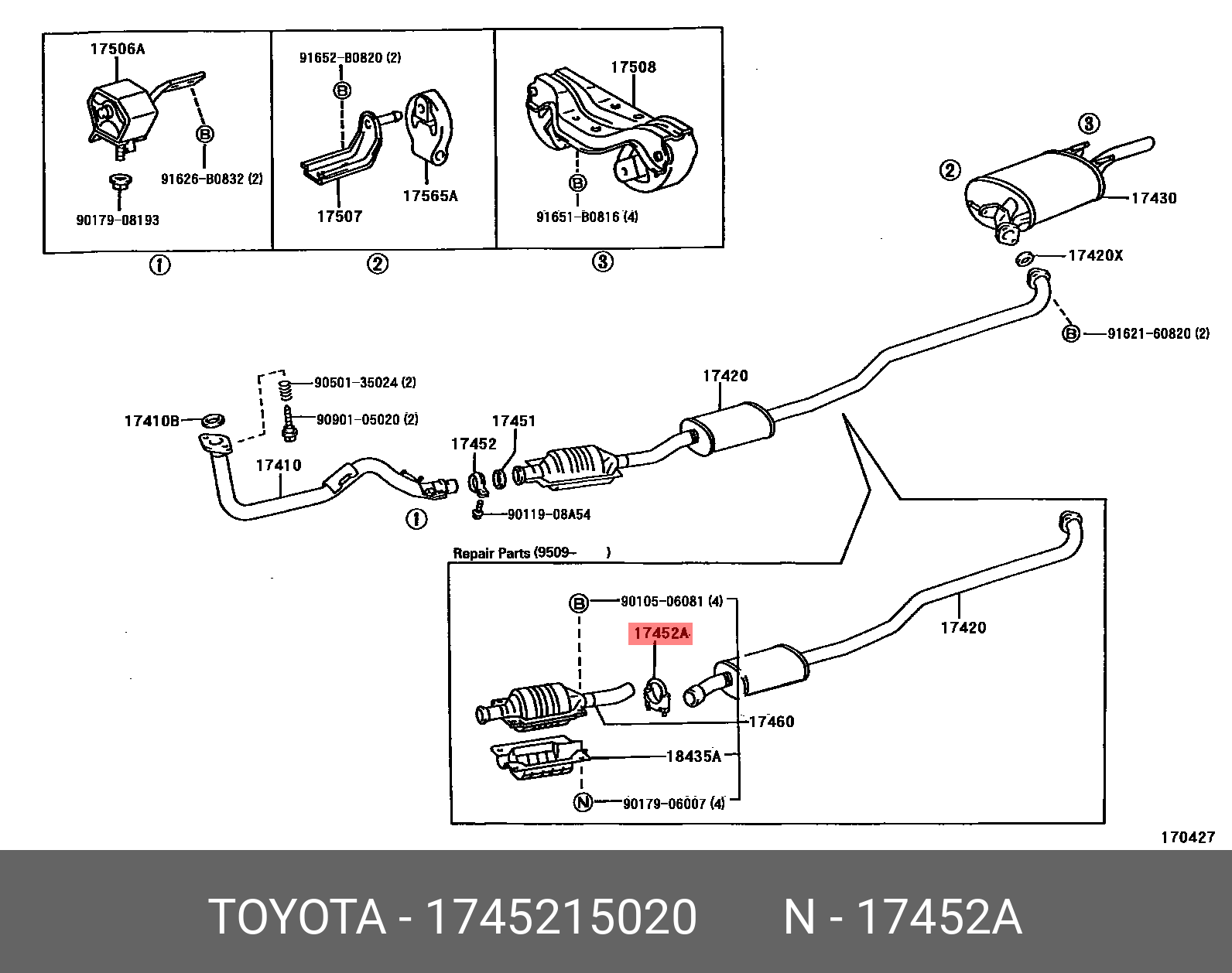 SPRINTER 199505 - 200008, CLAMP, EXHAUST PIPE