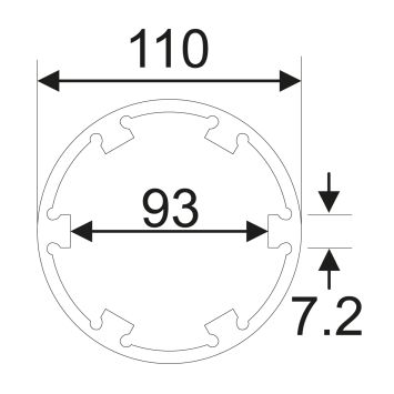 Головка ступичная для передней оси 6Т, диаметр 110мм, длина 80мм (MAN TGA, V9-82L-01) JTC /1