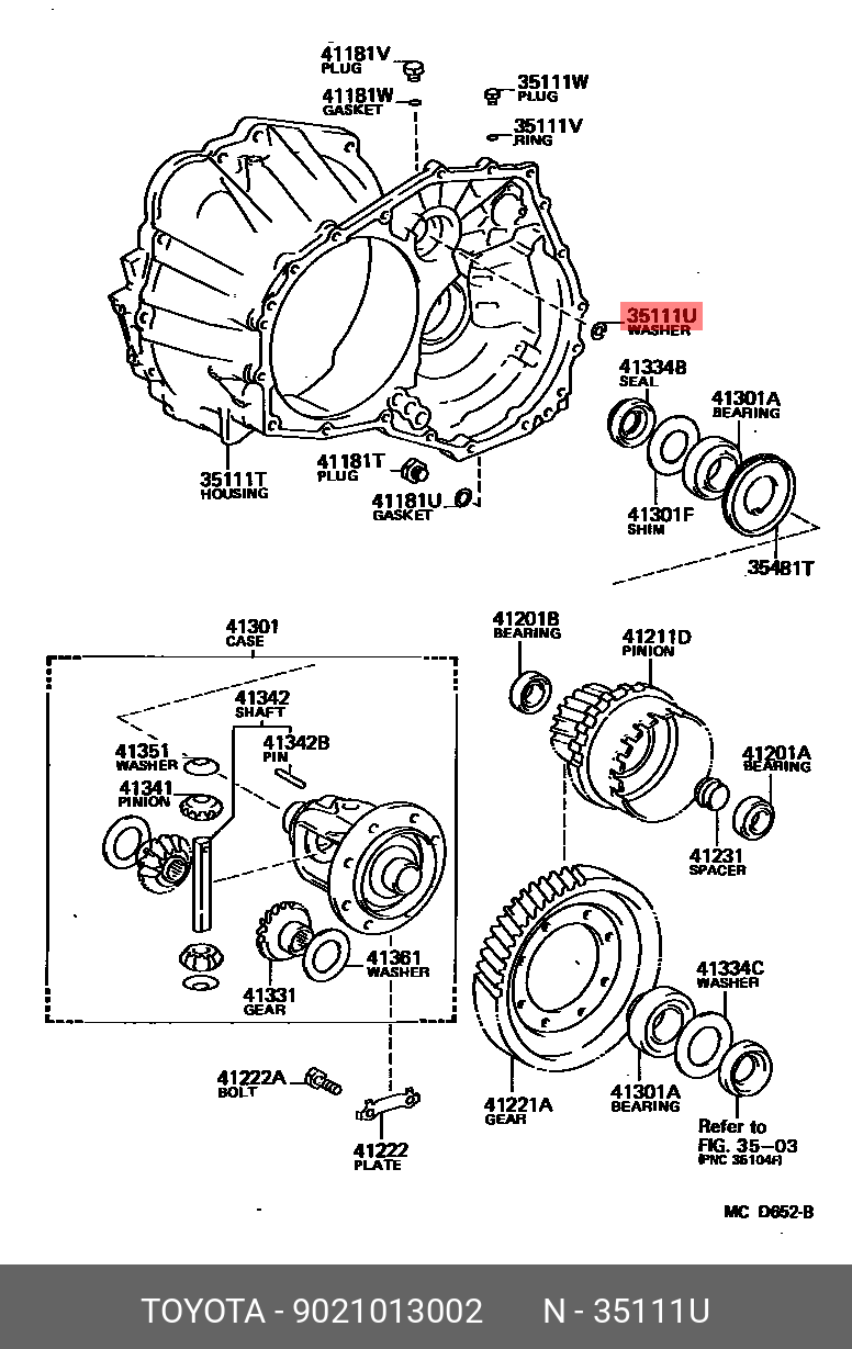 COROLLA LEVIN 198705 - 199106, WASHER, SEAL (FOR FRONT TRANSAXLE HOUSING)