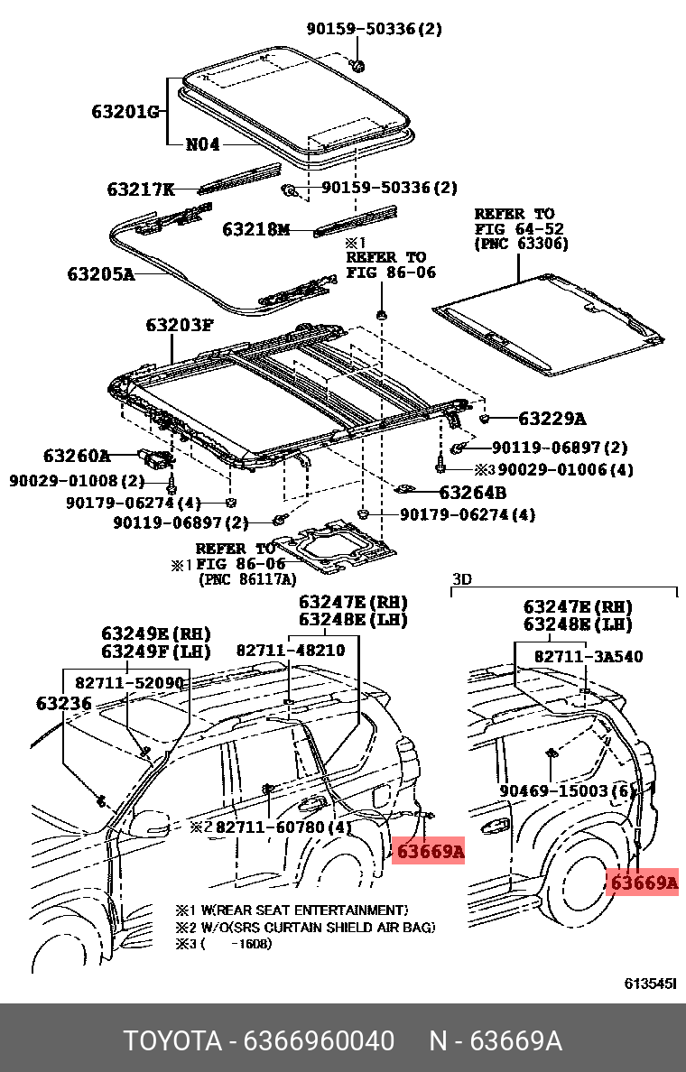 63669-60040 GENUINE TOYOTA LAND CRUISER PRADO 201708-, GROMMET, SLIDING ...