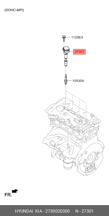 ® Bobina inductie Hyundai / Kia 273002E000