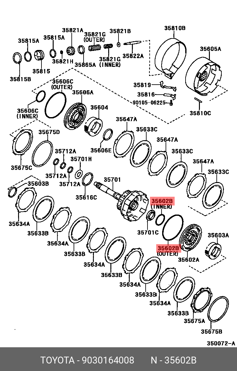 CAMRY 200109 - 200601, RING, O (FOR FORWARD CLUTCH PISTON)