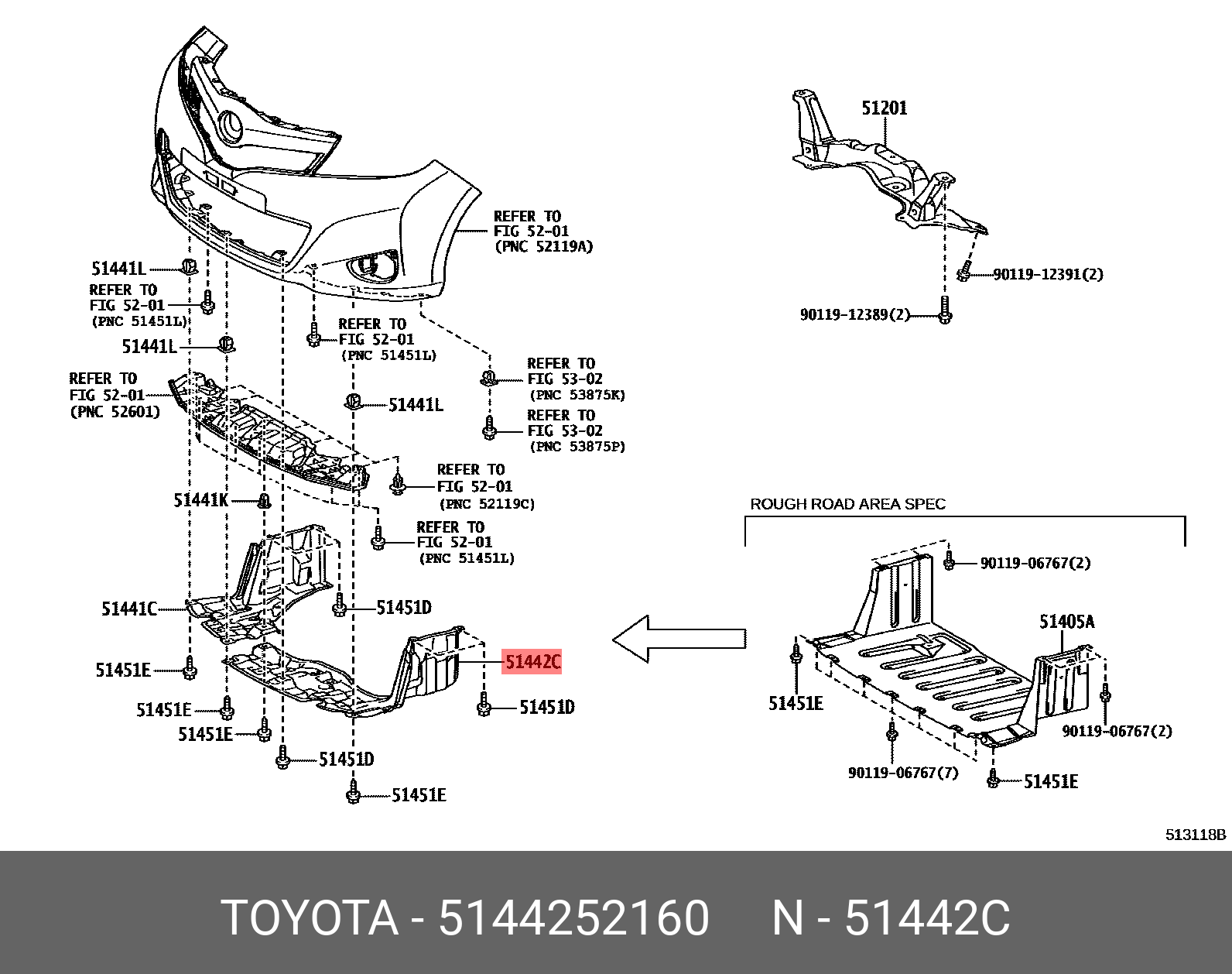 51442-52160 GENUINE TOYOTA COROLLA AXIO/ FIELDER 201204 ...