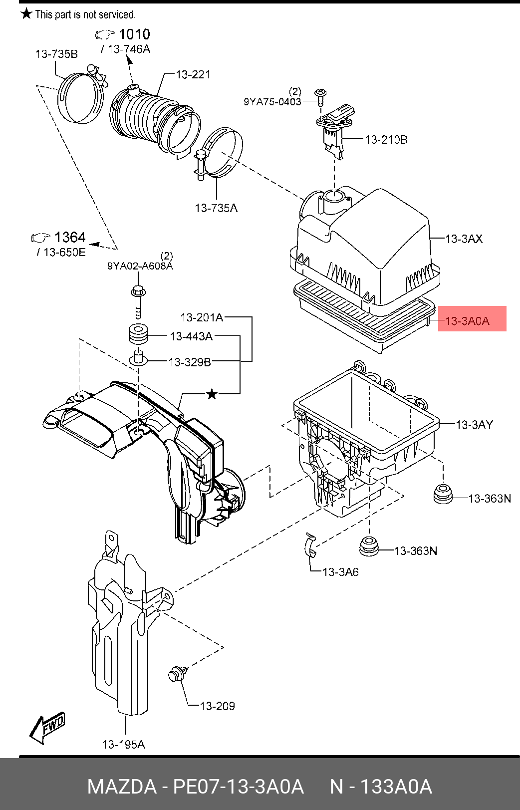фильтр воздушный 2,0-2,5 MAZDA 6, MAZDA 3 2012 = CX-5