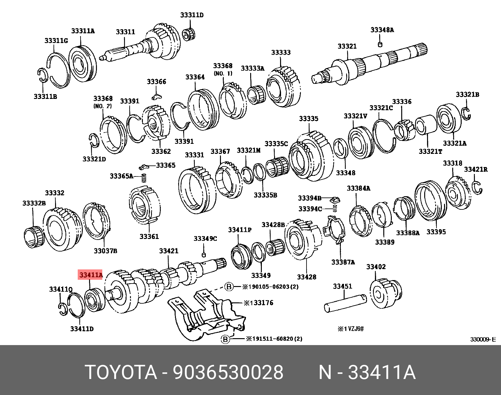 LAND CRUISER 201408 - 201507, BEARING OR ROLLER(FOR COUNTER GEAR FRONT)