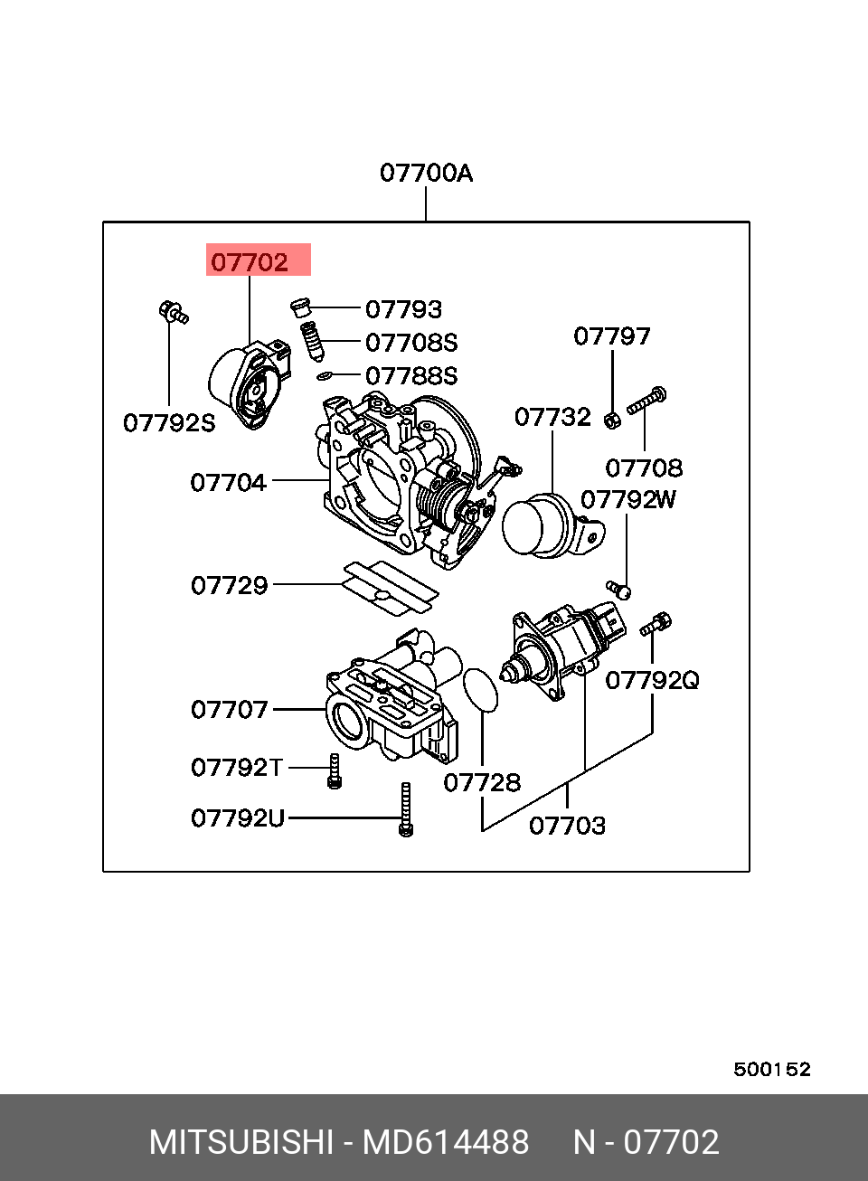 その他 MD UT Genuine OE Sensor Assembly Throttle Position MD614488 for