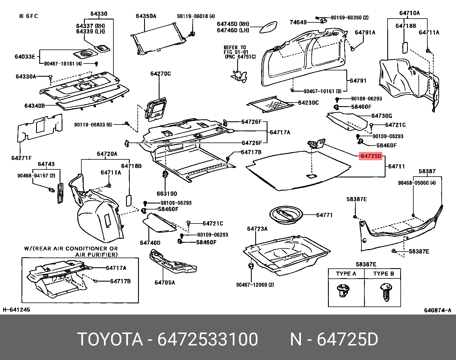 CAMRY 201706-, HOOK, LUGGAGE COMPARTMENT TRIM, NO.1