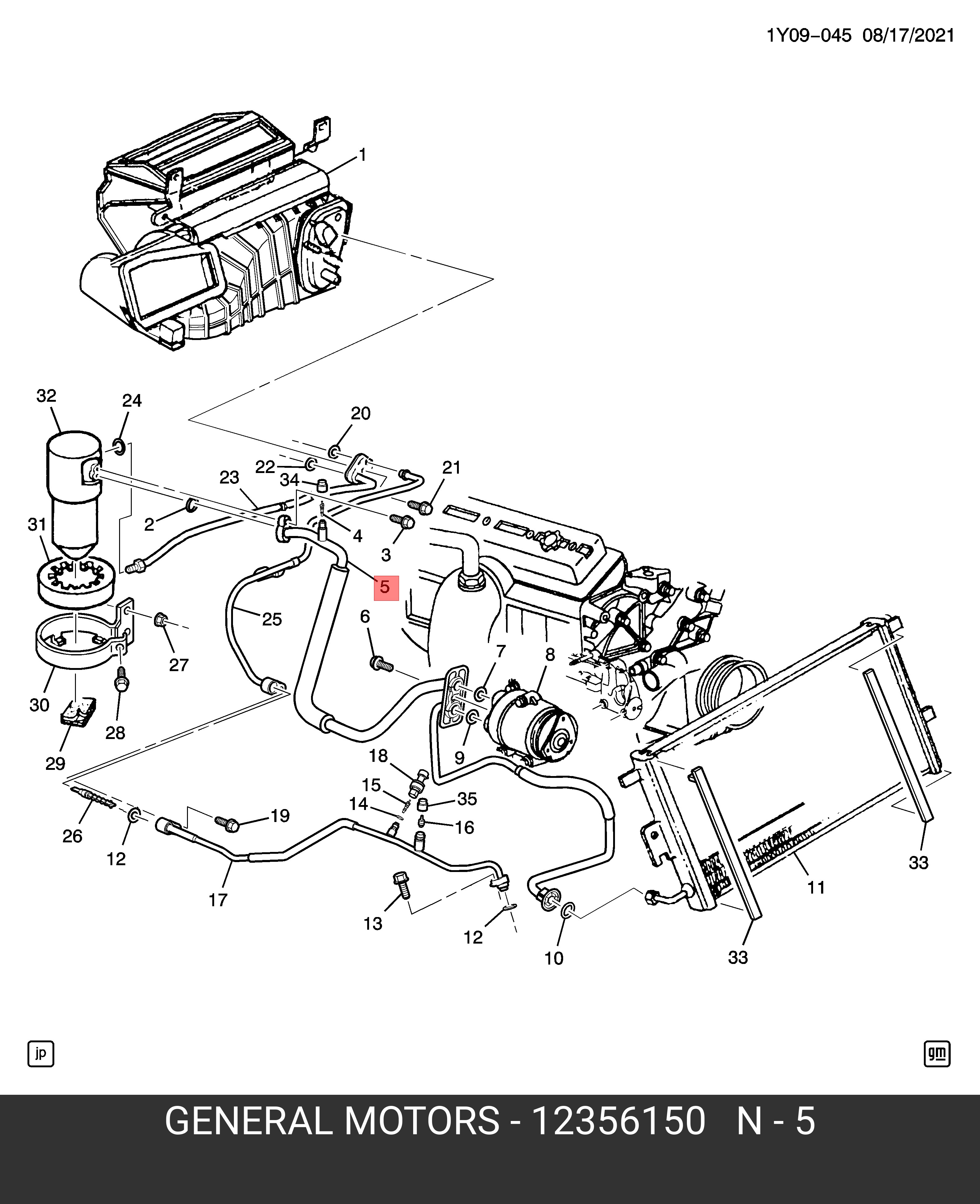 R 134a General Motors 12356150