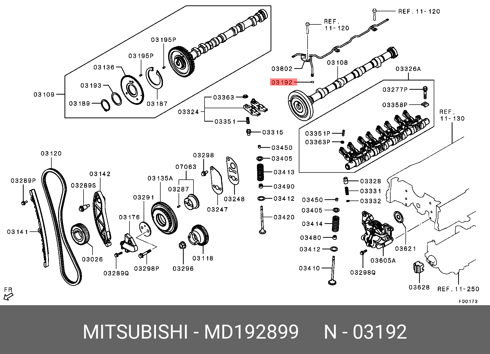 Genuine OE O-Ring Cylinder Head MD192899 For Mitsubishi MD19