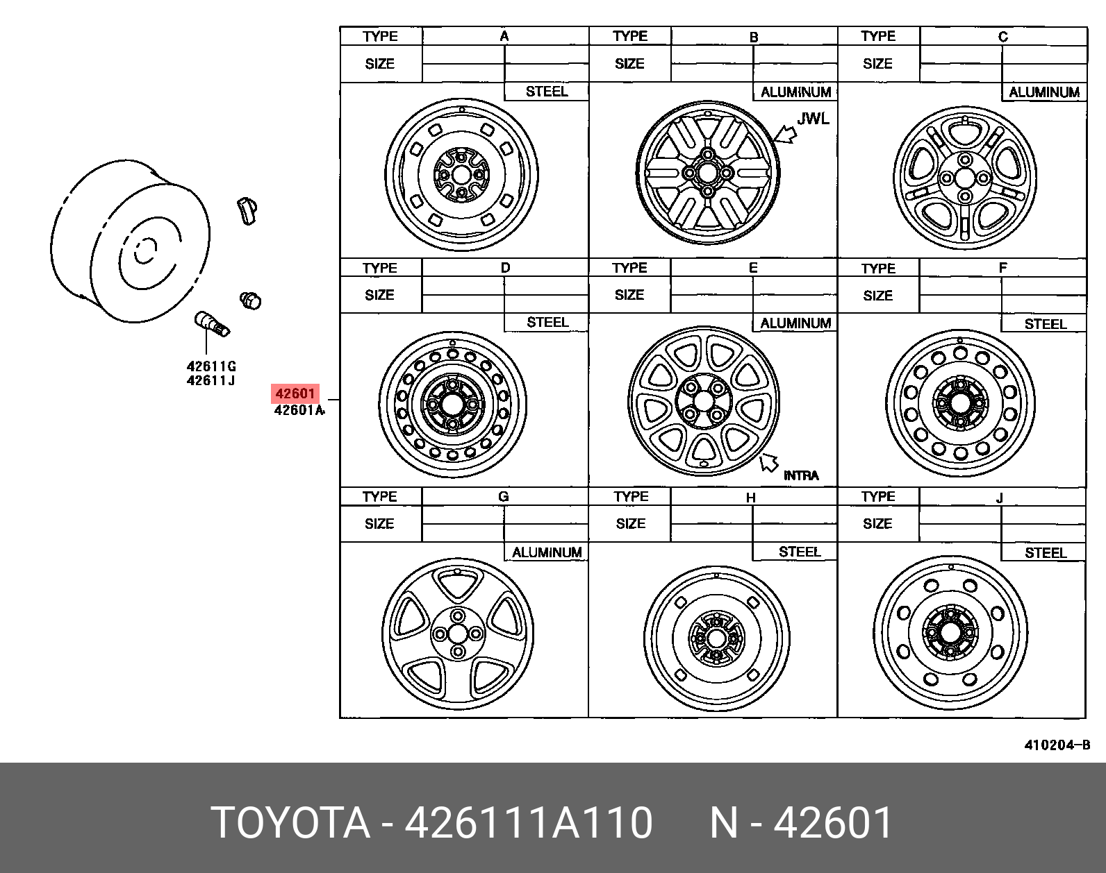 Размеры дисков тойота. 42611-0d210. 42611-1a530. Toyota 426111a510. 42611 33d20.