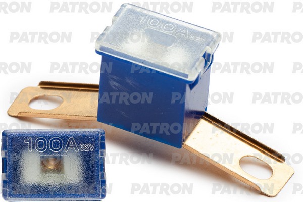 PATRON Предохранитель блистер 1шт PLB Fuse (PAL295) 100A синий 48x12x21.5mm