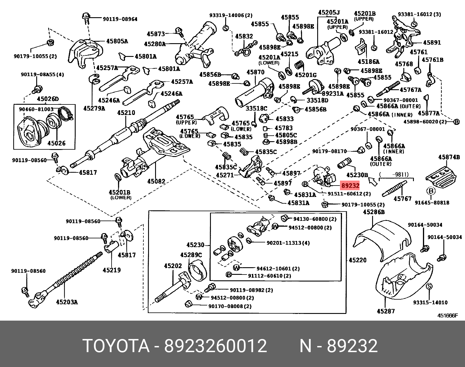 LAND CRUISER 199801 - 200708, MOTOR, POWER TELESCOPIC