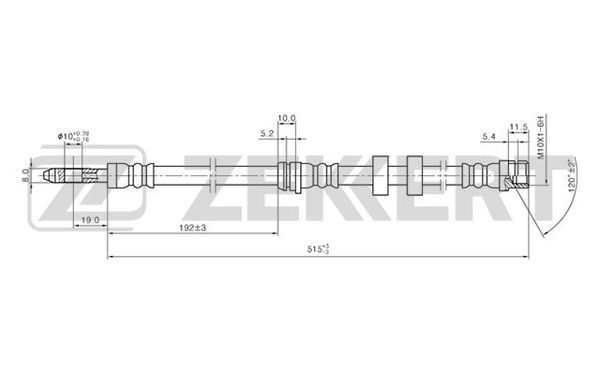 Шланг тормозной передний Seat Ibiza III 02-  Skoda Fabia (5J_  6Y_) 99-  Roomste