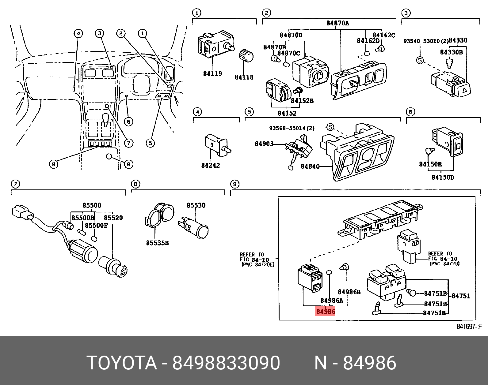 CAMRY HYBRID 201108 - 201704, SWITCH, VEHICLE STABILITY CONTROL