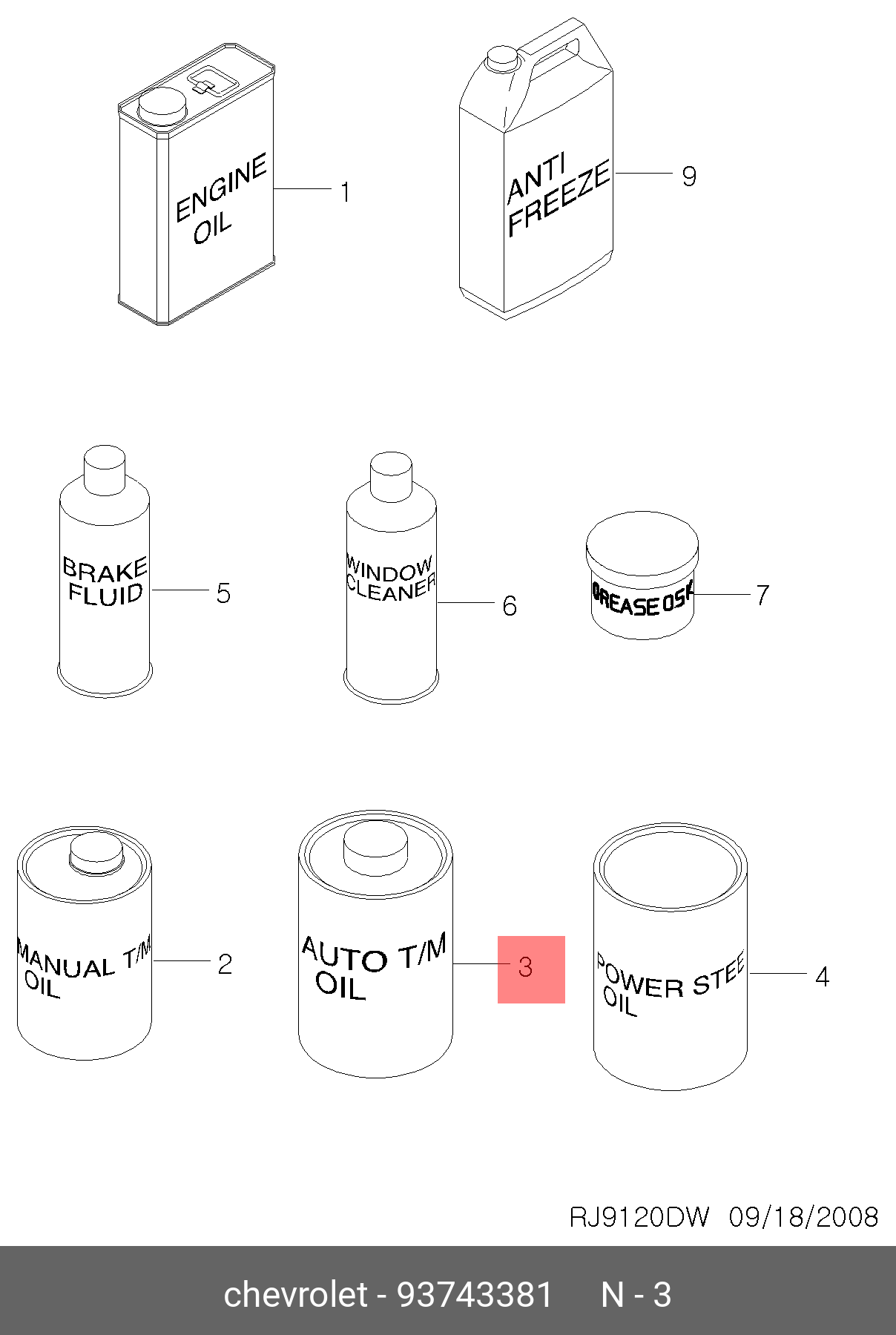 GM General Motors 93743381