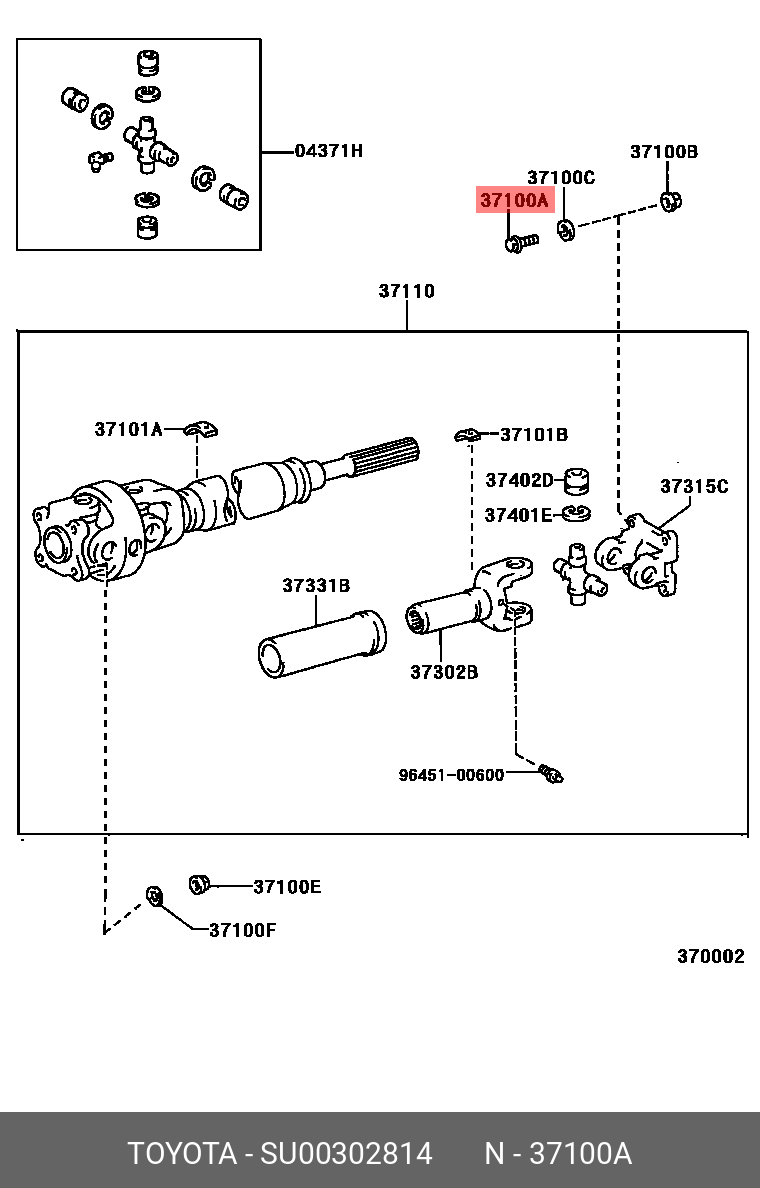 86 201608-, BOLT, NO.1 (FOR PROPELLER SHAFT & DIFFERENTIAL SETTING)
