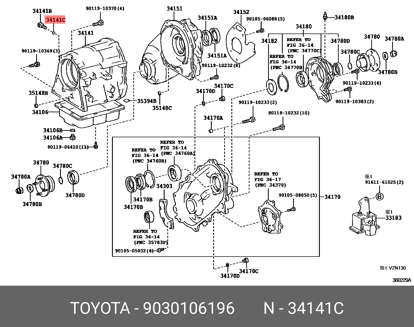 CAMRY 200109 - 200601, RING, O (FOR TRANSAXLE CASE PLUG NO.1)