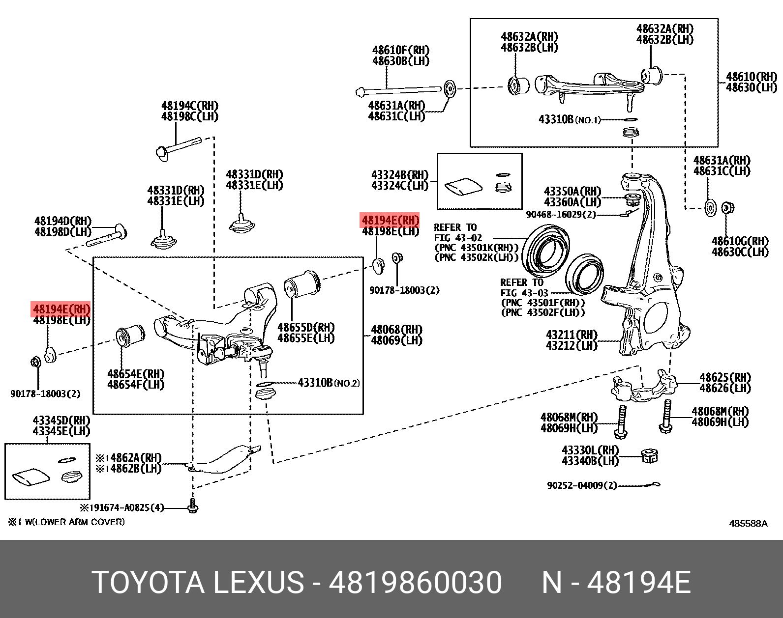 4819860030 GENUINE TOYOTA 4819860030, LAND CRUISER 202107 , FJA300