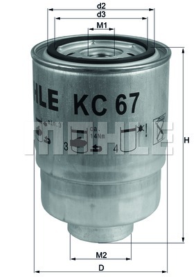Фильтр топливный KC 67