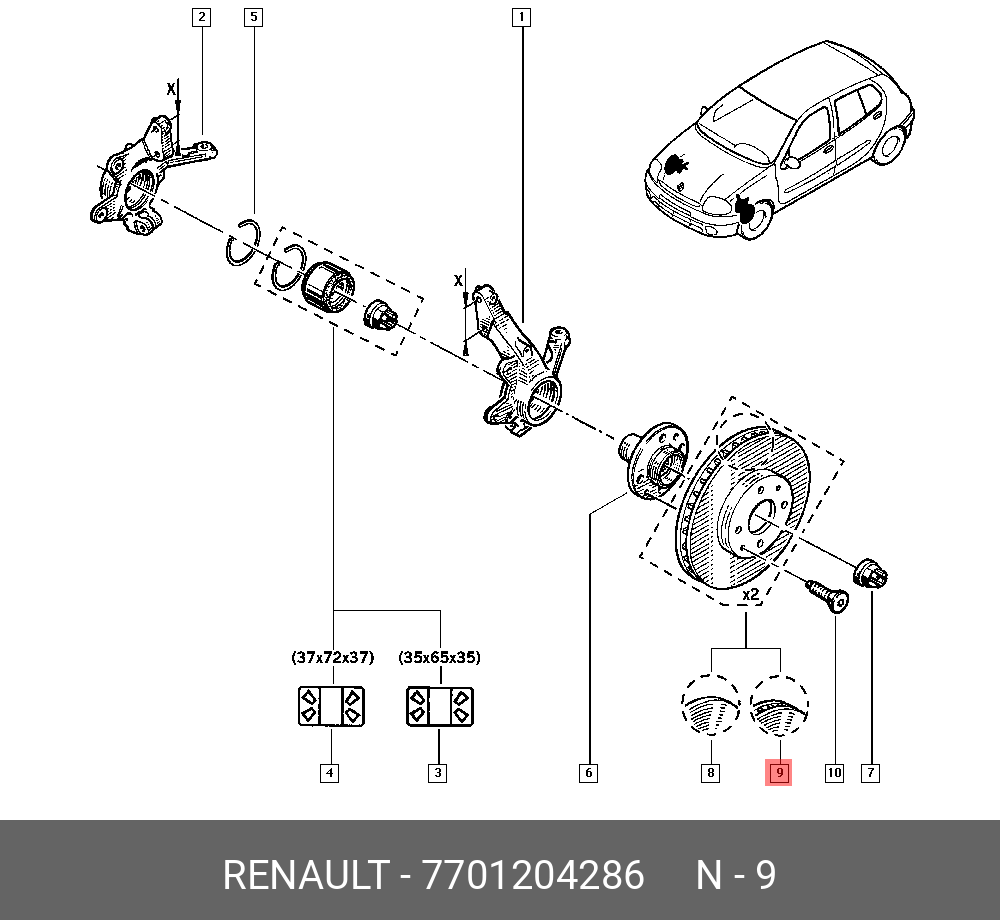 Порядок сборки передней ступицы рено дастер Запчасти ТО RENAULT купить в Новосибирске по ценам интернет-магазина Amry