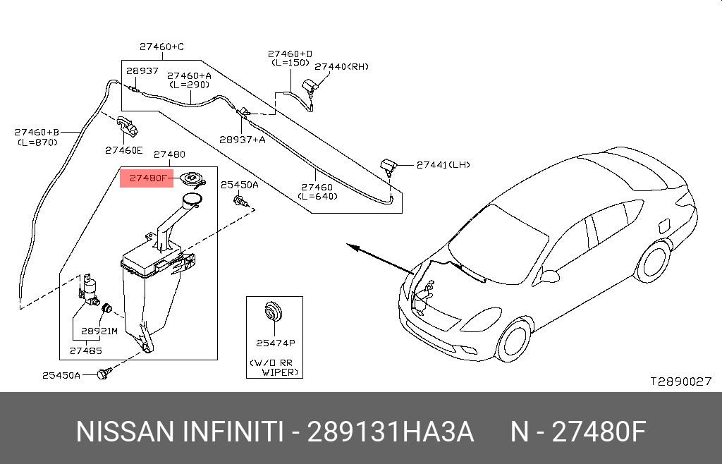 NISSAN пробка бачка омывателя LARBLL 28913-1HA3A для Nissan Micra K13 2011-2016