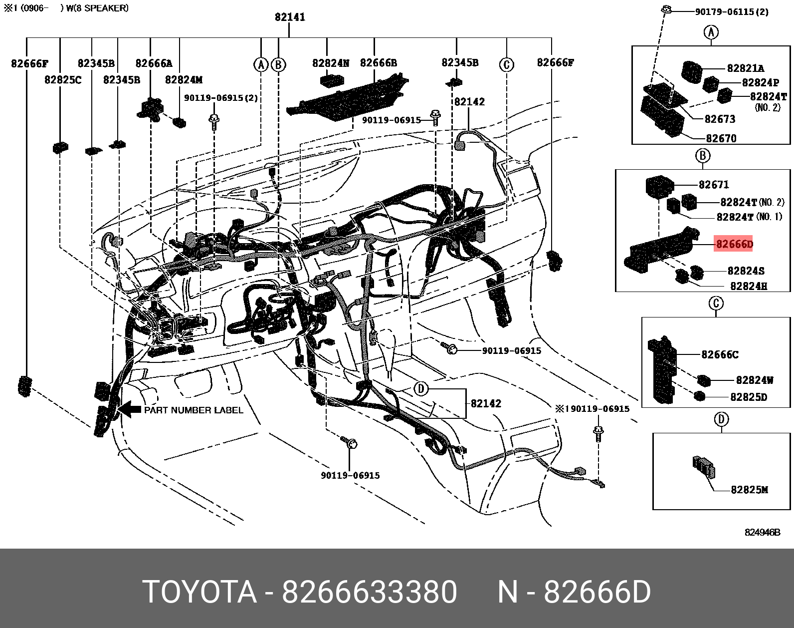 CAMRY 200601 - 201108, HOLDER, CONNECTOR NO.5