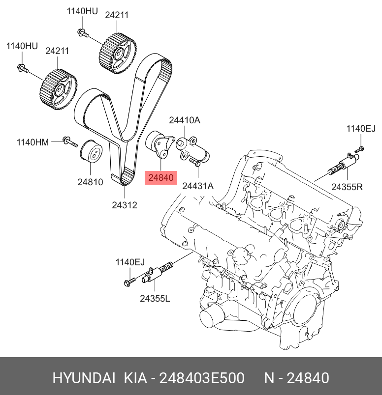 ® Distributie ( intinzator ) Hyundai / Kia 248403E500