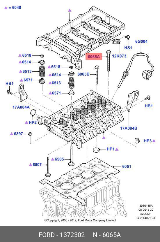 Болт крепления ГБЦ 10х150 Peugeot,Citroen,Ford 155 0204.C0