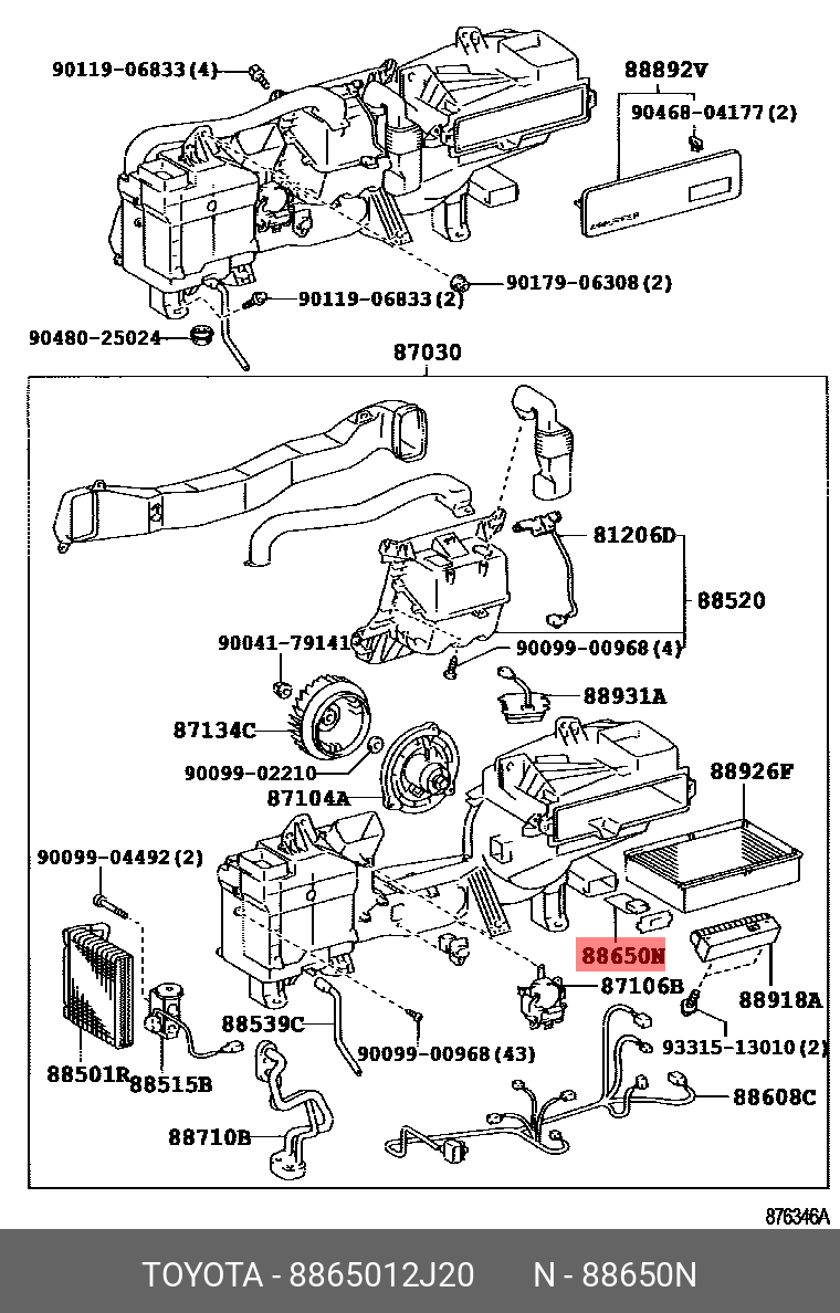 88650-12J20 GENUINE TOYOTA COROLLA AXIO/ FIELDER 201204 -, AMPLIFIER ...